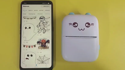 NEKOPrint™ Mini Thermal Printer – Inkless Bluetooth Printer for Stickers & Photos